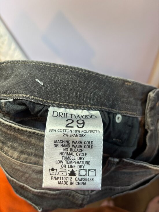 Driftwood Jackie Jeans with Silver Beaded Sides Size W29/L28 - Picture 5 of 5